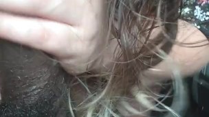 Latina loves sucking bbc in public